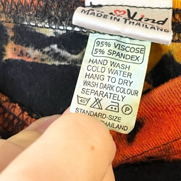 Cali Kind Tie Dye Crop Legging One Size XS-S Rainbow Hippie Boho Festival - Picture 6 of 6